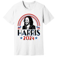 Kamala Harris 2024 Madam President Retro Vote Democrat Women Premium T-Shirt