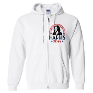 Kamala Harris 2024 Madam President Retro Vote Democrat Women Full Zip Hoodie