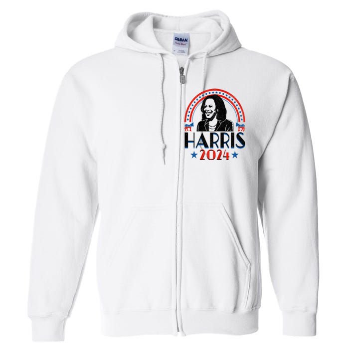 Kamala Harris 2024 Madam President Retro Vote Democrat Women Full Zip Hoodie