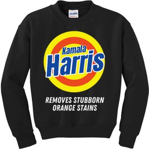 Kamala Harris 2024 Removes Stubborn Orange Stains Humorous Kids Sweatshirt