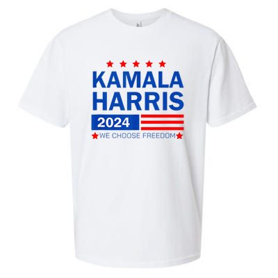 Kamala Harris 2024 For President We Choose Freedom Sueded Cloud Jersey T-Shirt