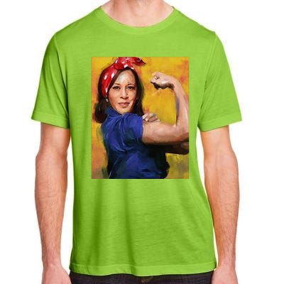 Kamala Harris 2024 Rosie The Riveter Childless Cat Lady Vote Adult ChromaSoft Performance T-Shirt