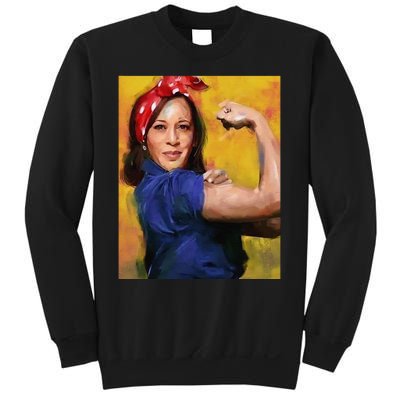 Kamala Harris 2024 Rosie The Riveter Childless Cat Lady Vote Sweatshirt