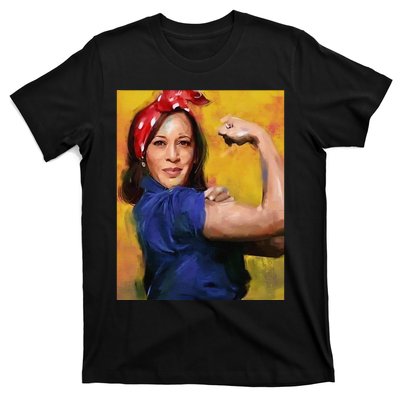 Kamala Harris 2024 Rosie The Riveter Childless Cat Lady Vote T-Shirt