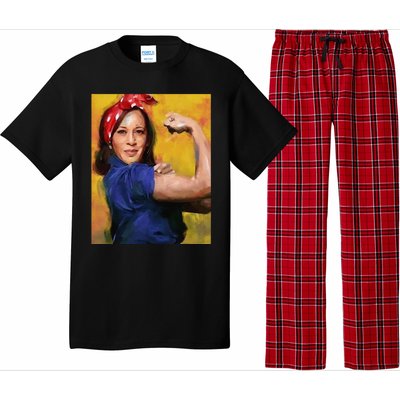 Kamala Harris 2024 Rosie The Riveter Childless Cat Lady Vote Pajama Set