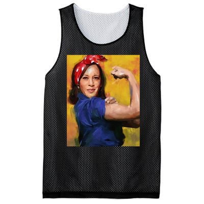 Kamala Harris 2024 Rosie The Riveter Childless Cat Lady Vote Mesh Reversible Basketball Jersey Tank