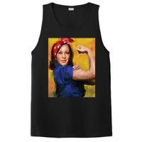 Kamala Harris 2024 Rosie The Riveter Childless Cat Lady Vote PosiCharge Competitor Tank