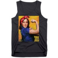 Kamala Harris 2024 Rosie The Riveter Childless Cat Lady Vote Tank Top