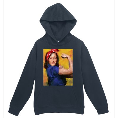 Kamala Harris 2024 Rosie The Riveter Childless Cat Lady Vote Urban Pullover Hoodie