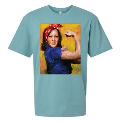 Kamala Harris 2024 Rosie The Riveter Childless Cat Lady Vote Sueded Cloud Jersey T-Shirt