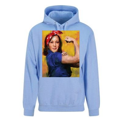 Kamala Harris 2024 Rosie The Riveter Childless Cat Lady Vote Unisex Surf Hoodie