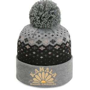 Kamala Harris 2024 Madam President Sunflower The Baniff Cuffed Pom Beanie