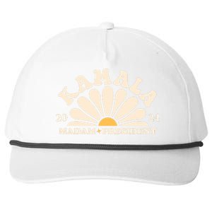 Kamala Harris 2024 Madam President Sunflower Snapback Five-Panel Rope Hat