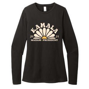 Kamala Harris 2024 Madam President Sunflower Womens CVC Long Sleeve Shirt