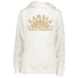 Kamala Harris 2024 Madam President Sunflower Womens Funnel Neck Pullover Hood