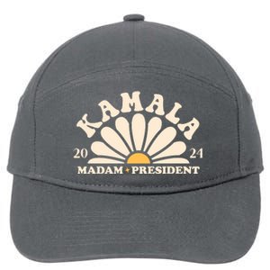 Kamala Harris 2024 Madam President Sunflower 7-Panel Snapback Hat