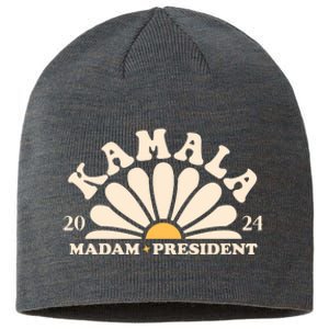 Kamala Harris 2024 Madam President Sunflower Sustainable Beanie