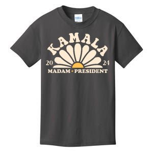 Kamala Harris 2024 Madam President Sunflower Kids T-Shirt