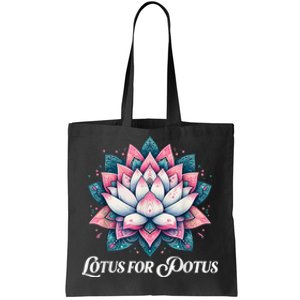 Kamala Harris 2024 Presidential Campaign American Lotus Tote Bag