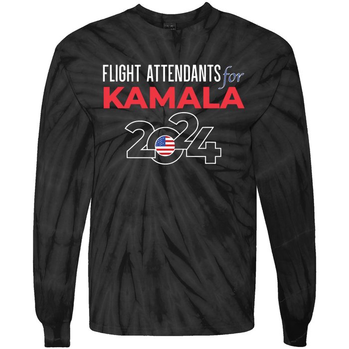 Kamala Harris 2024 For President Tie-Dye Long Sleeve Shirt