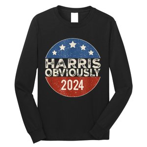 Kamala Harris 2024 Harris Obviously Long Sleeve Shirt