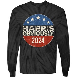 Kamala Harris 2024 Harris Obviously Tie-Dye Long Sleeve Shirt