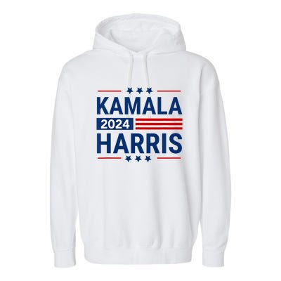 Kamala Harris 2024 Support First Presidente Usa Garment-Dyed Fleece Hoodie