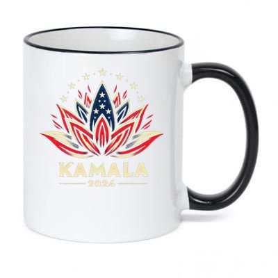 Kamala Harris 2024 Presidential Campaign American Lotus 11oz Black Color Changing Mug