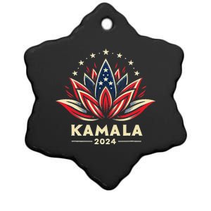 Kamala Harris 2024 Presidential Campaign American Lotus Ceramic Star Ornament