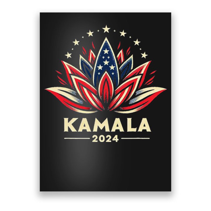 Kamala Harris 2024 Presidential Campaign American Lotus Poster