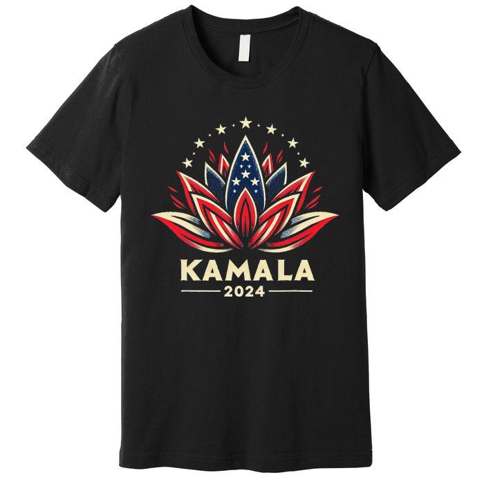 Kamala Harris 2024 Presidential Campaign American Lotus Premium T-Shirt