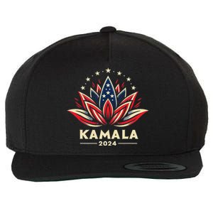 Kamala Harris 2024 Presidential Campaign American Lotus Wool Snapback Cap