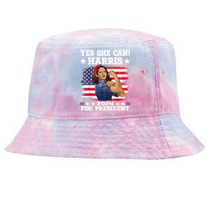 Kamala Harris 2024 President Election Kamala Yes She Can Tie-Dyed Bucket Hat