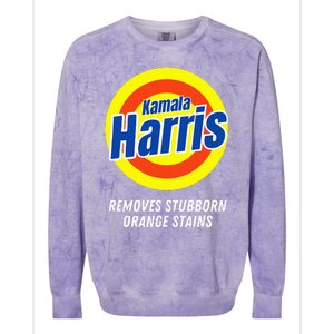 Kamala Harris 2024 Removes Stubborn Orange Stains Humorous Colorblast Crewneck Sweatshirt