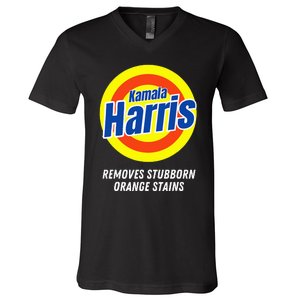 Kamala Harris 2024 Removes Stubborn Orange Stains Humorous V-Neck T-Shirt