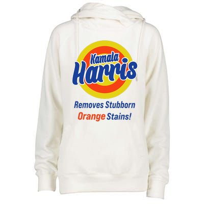 Kamala Harris 2024 Removes Stubborn Orange Stains Womens Funnel Neck Pullover Hood