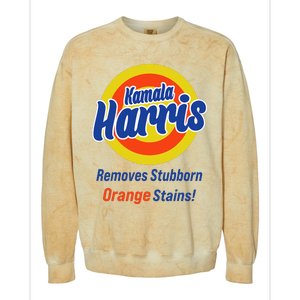 Kamala Harris 2024 Removes Stubborn Orange Stains Colorblast Crewneck Sweatshirt