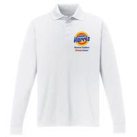 Kamala Harris 2024 Removes Stubborn Orange Stains Performance Long Sleeve Polo