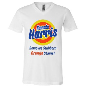 Kamala Harris 2024 Removes Stubborn Orange Stains V-Neck T-Shirt