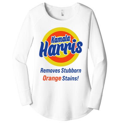 Kamala Harris 2024 Removes Stubborn Orange Stains Women's Perfect Tri Tunic Long Sleeve Shirt