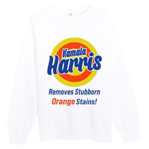 Kamala Harris 2024 Removes Stubborn Orange Stains Premium Crewneck Sweatshirt