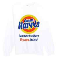 Kamala Harris 2024 Removes Stubborn Orange Stains Premium Crewneck Sweatshirt