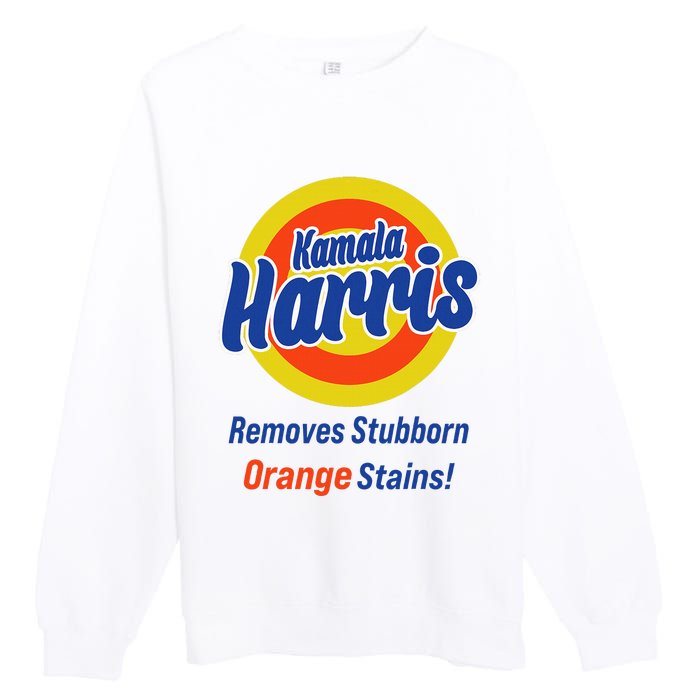 Kamala Harris 2024 Removes Stubborn Orange Stains Premium Crewneck Sweatshirt