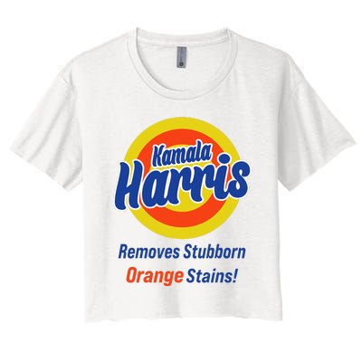 Kamala Harris 2024 Removes Stubborn Orange Stains Women's Crop Top Tee