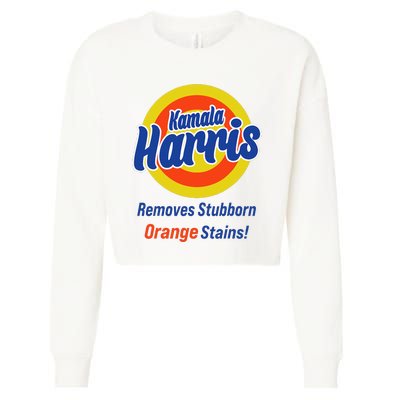 Kamala Harris 2024 Removes Stubborn Orange Stains Cropped Pullover Crew