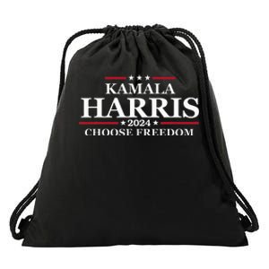 Kamala Harris 2024 Choose Freedom Election Democrat Drawstring Bag