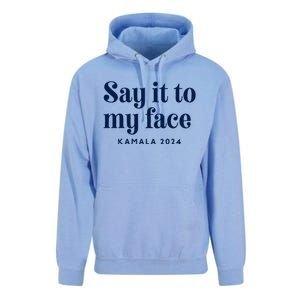 Kamala Harris 2024 Say It To My Face Debate Me Unisex Surf Hoodie