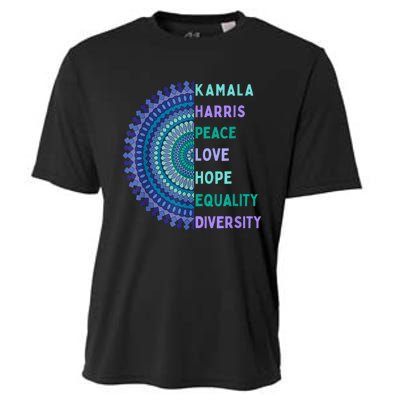 Kamala Harris 2024. Peace Love Hope Equality Diversity Cooling Performance Crew T-Shirt