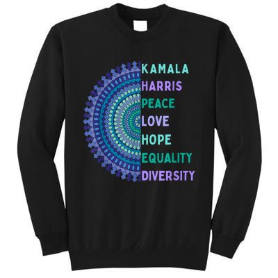 Kamala Harris 2024. Peace Love Hope Equality Diversity Sweatshirt