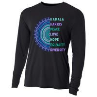 Kamala Harris 2024. Peace Love Hope Equality Diversity Cooling Performance Long Sleeve Crew